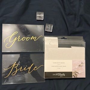 Bride|Groom acrylic signs for wedding/ wedding decor